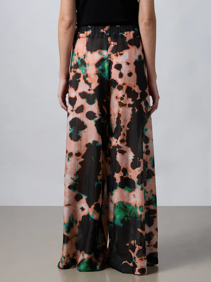 Printed Wide Trousers Rust