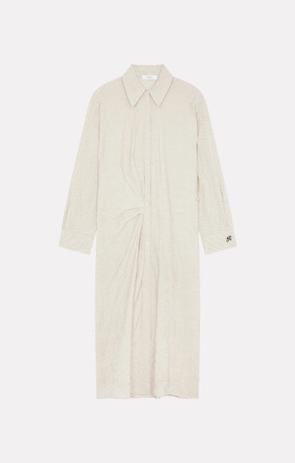 Jilly Geometric Stripe Dress White
