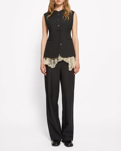 Latte Chantilly Lace Top White
