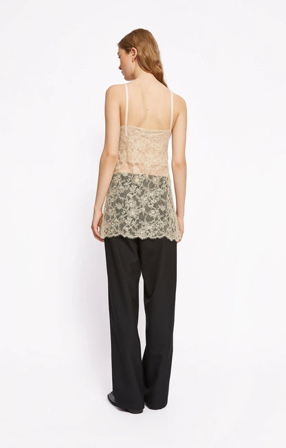 Latte Chantilly Lace Top White