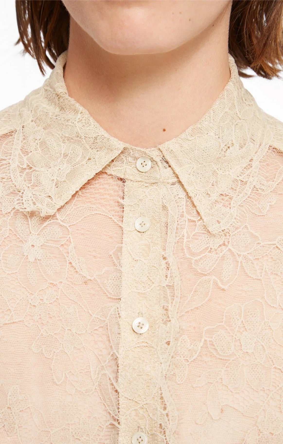 Reese Lace Shirt White