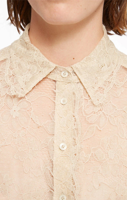 Reese Lace Shirt White
