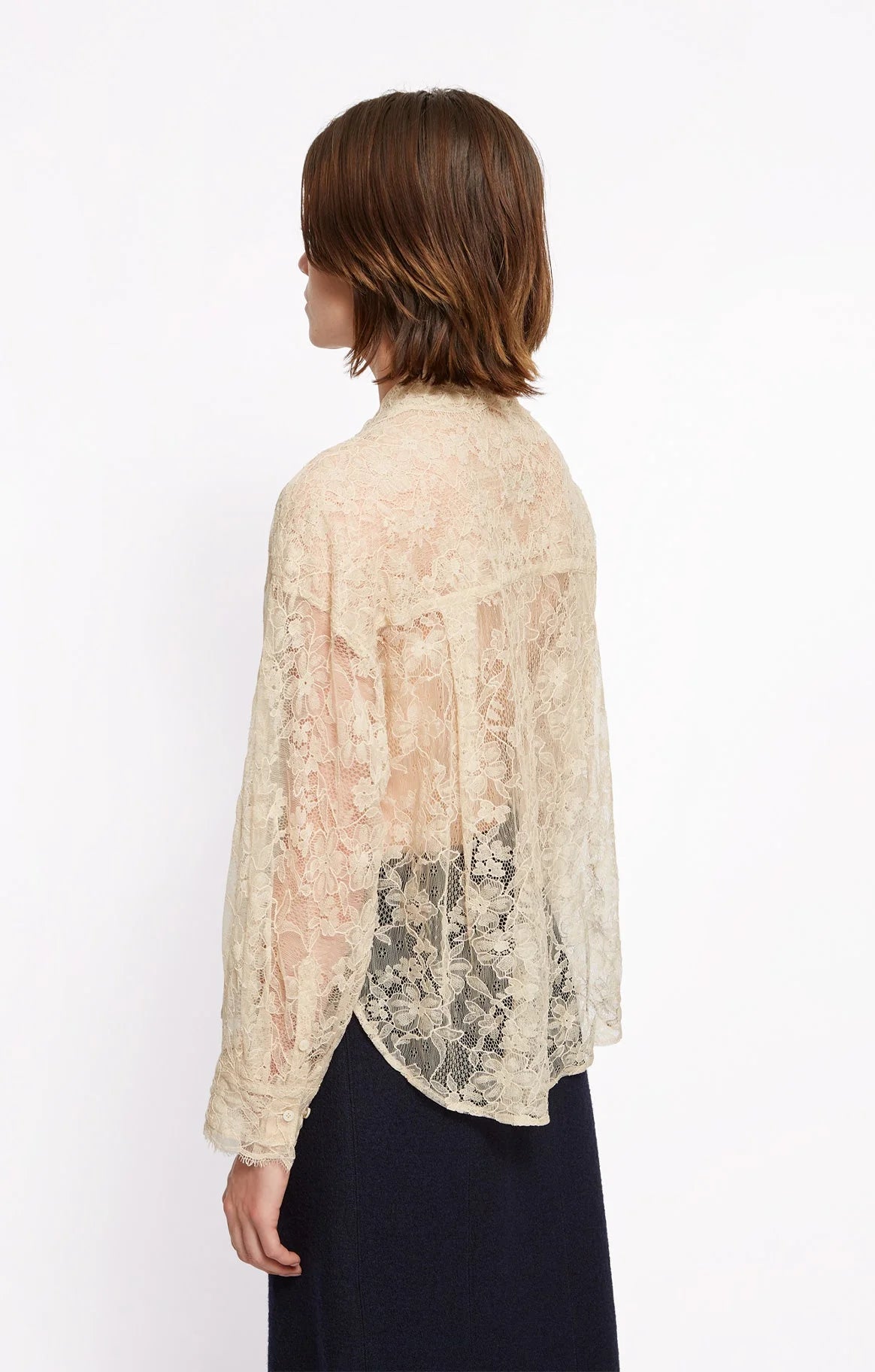 Reese Lace Shirt White