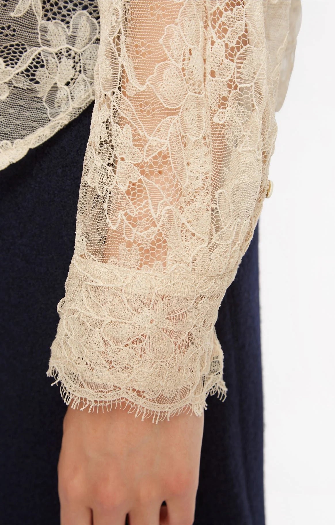Reese Lace Shirt White