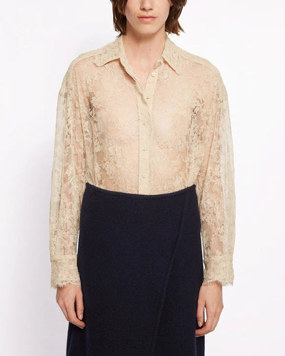 Reese Lace Shirt White