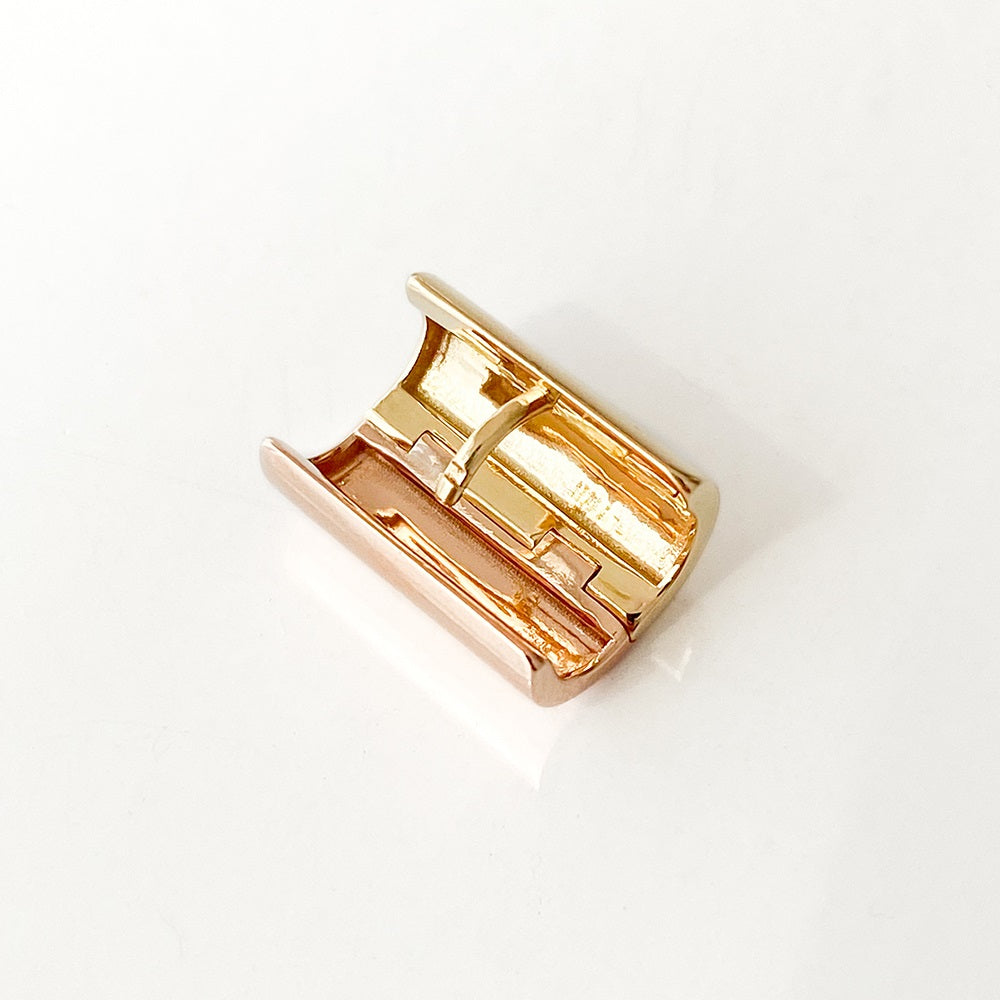 Tube Classic Gold and Diamond Earring