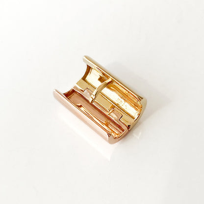 Tube Classic Gold and Diamond Earring