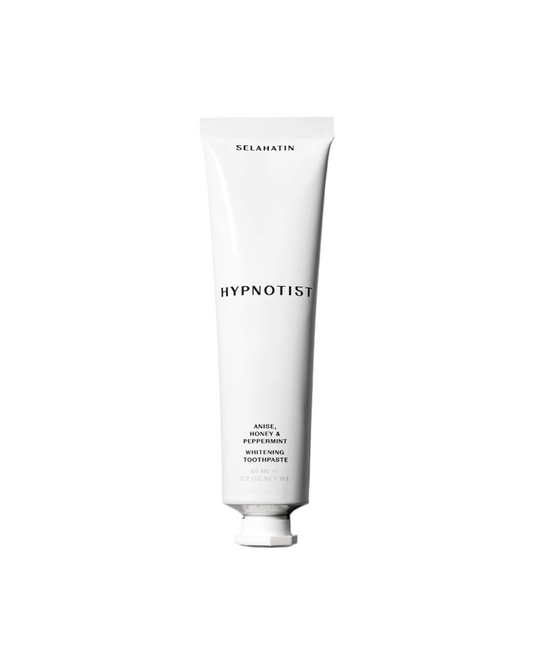 Tube of Selahatin Hypnotist toothpaste on a gray background