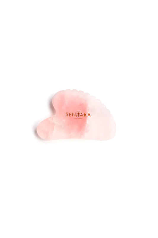 Rose Quartz Heart Tooth Gua Sha