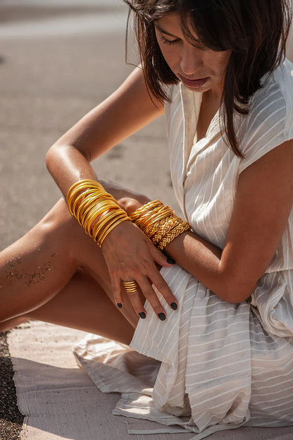 Gold Kumali Twist Bracelet