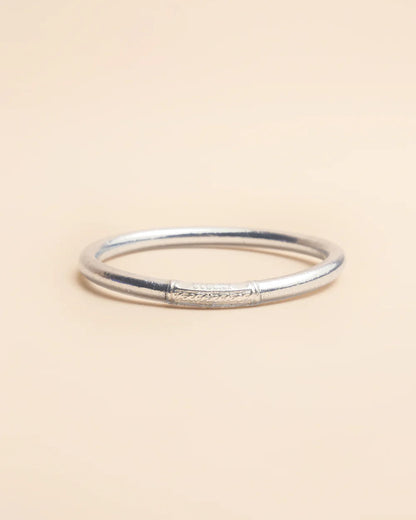 Silver Kumali Mantra Thick Bracelet