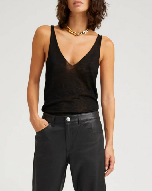 Black V-Neck Tank