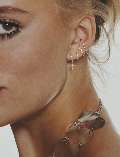 Celeste Hoop Black Gold