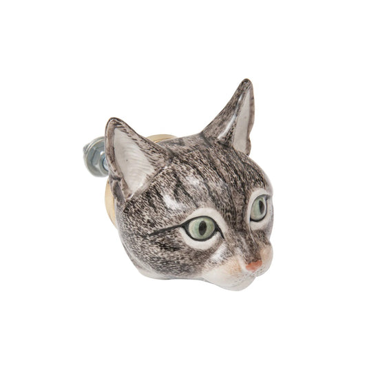 Tabby Cat Doorknob