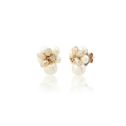 Pearl Cluster Beaded Studs