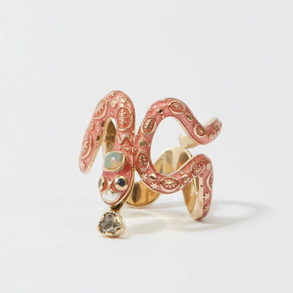 Eve Enamel Ring Pink