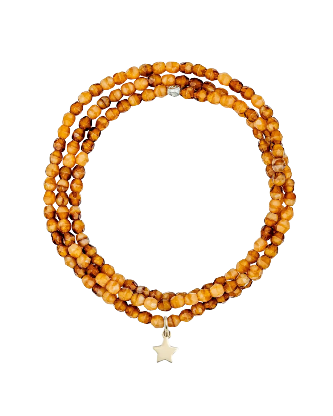 Caramel Bracelet Necklace with Star Pendant