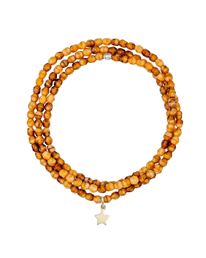 Caramel Bracelet Necklace with Star Pendant
