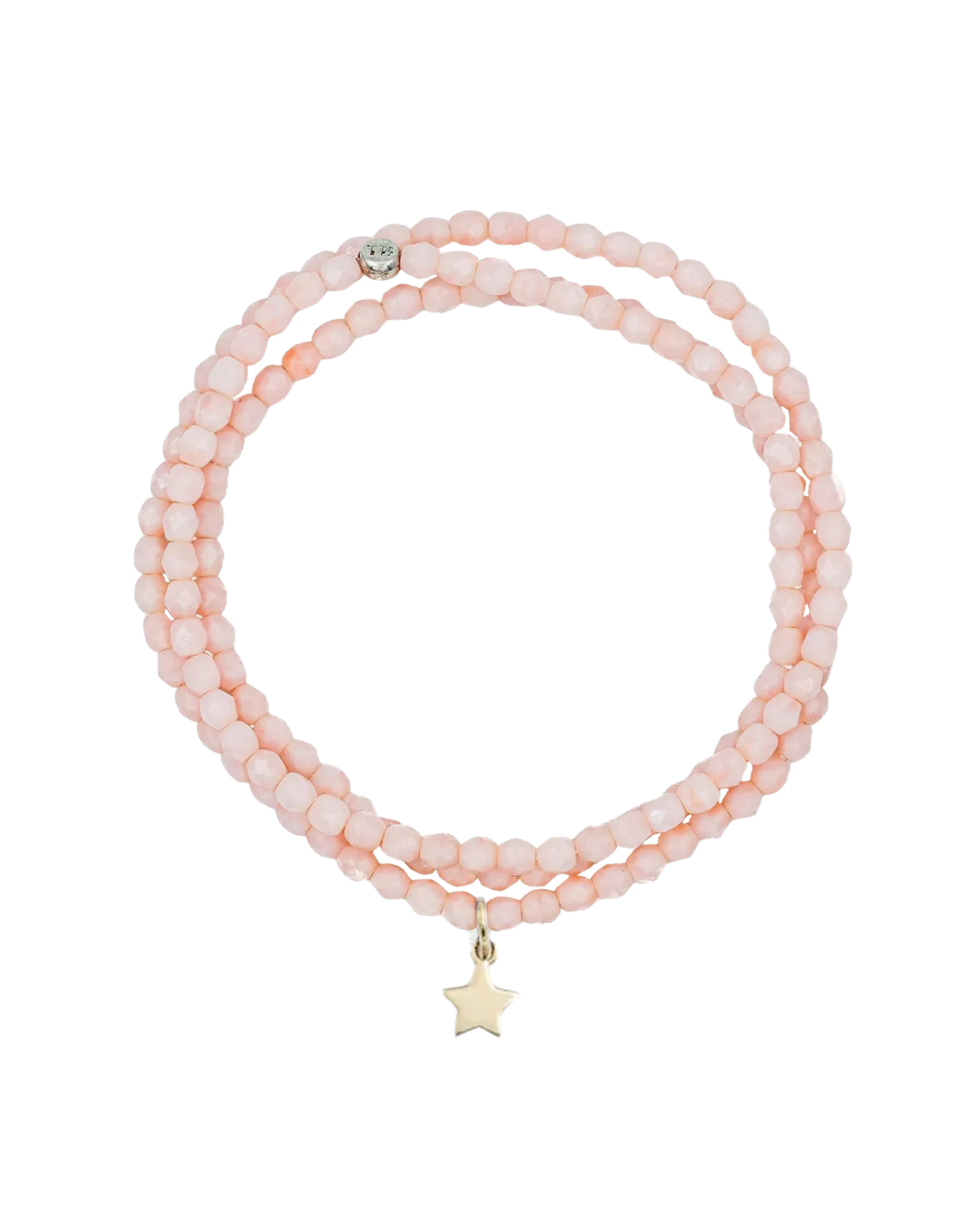 Pink Marshmallow Bracelet Necklace with Star Pendant