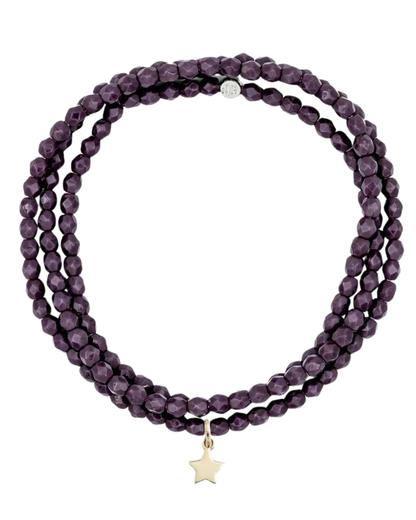 Violet Bracelet Necklace with Star Pendant