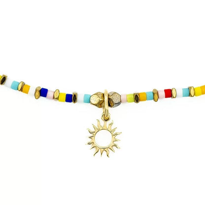 Sun Gold Multicolour Choker Necklace