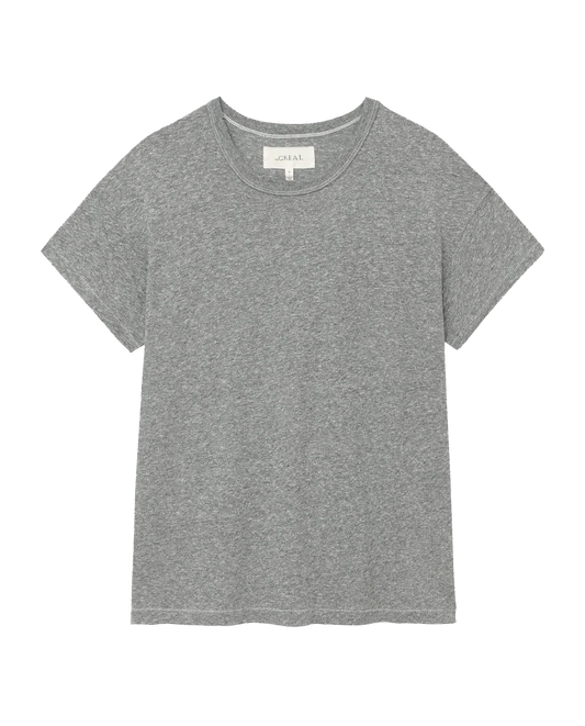 The Boxy Crew Tee Heather Grey