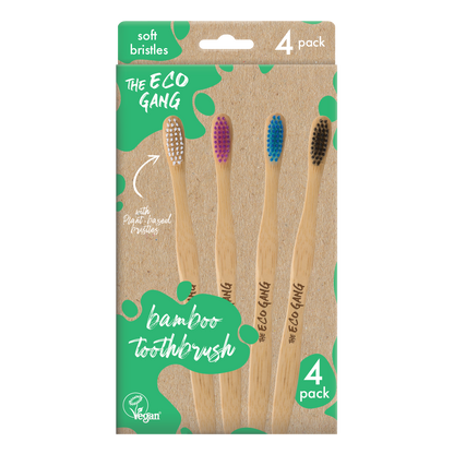 Soft Bamboo Toothbrush - Pack of 4