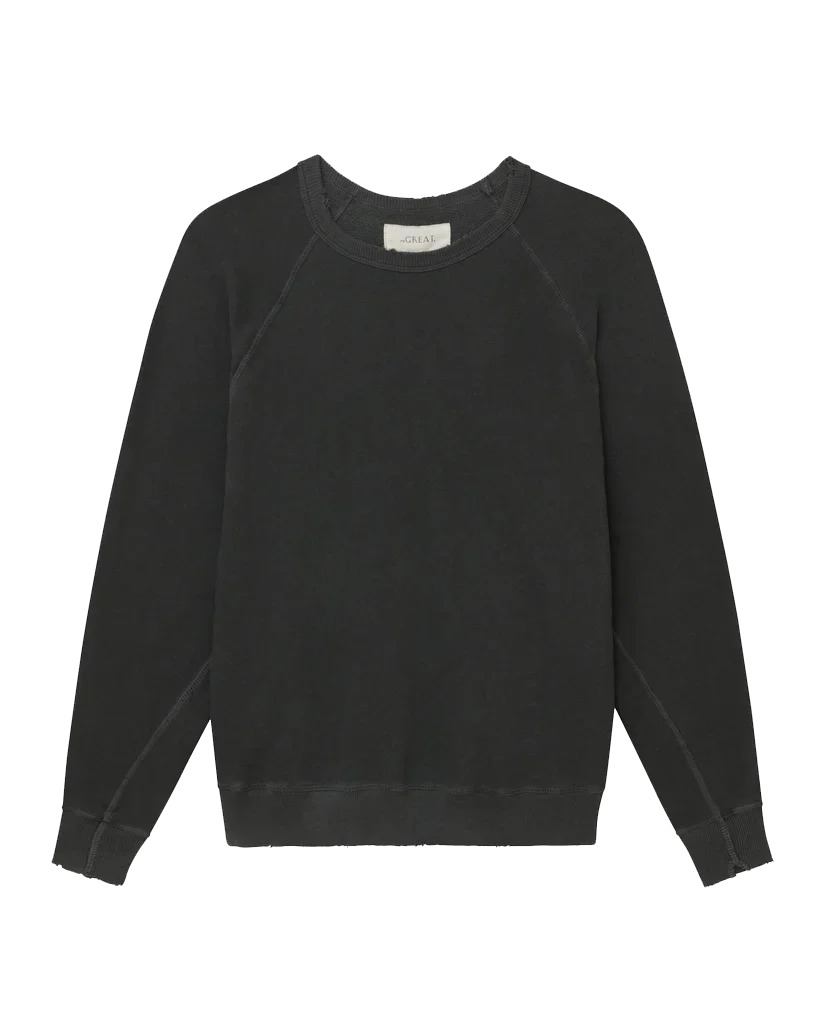 College Sweatshirt Washed Black