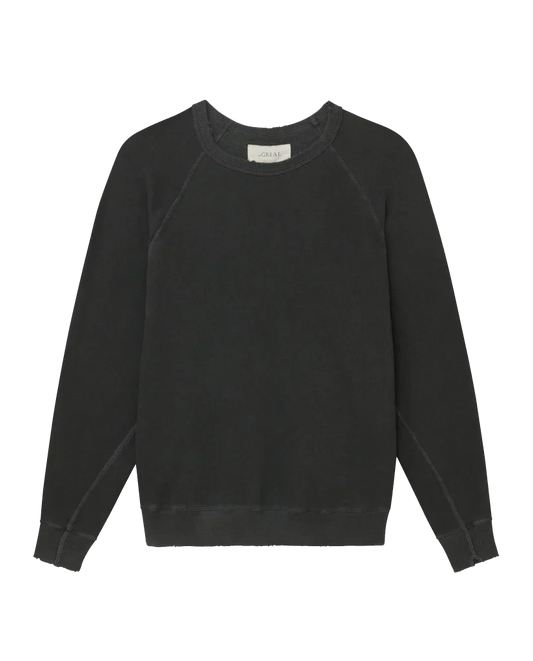 College Sweatshirt Washed Black