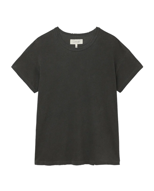 Boxy Crew Washed Black