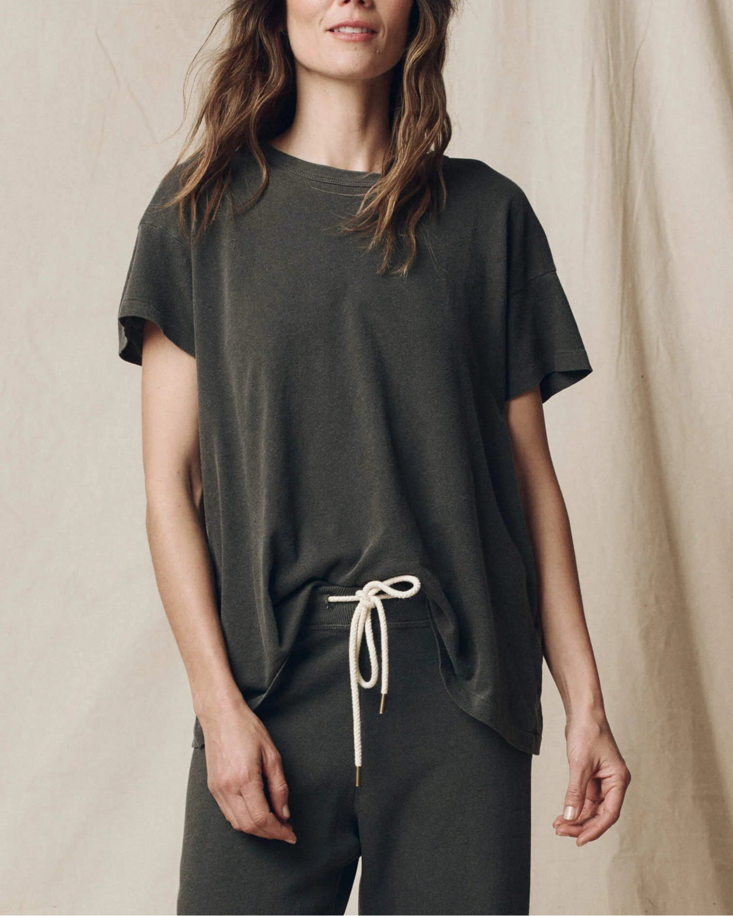 Boxy Crew Washed Black
