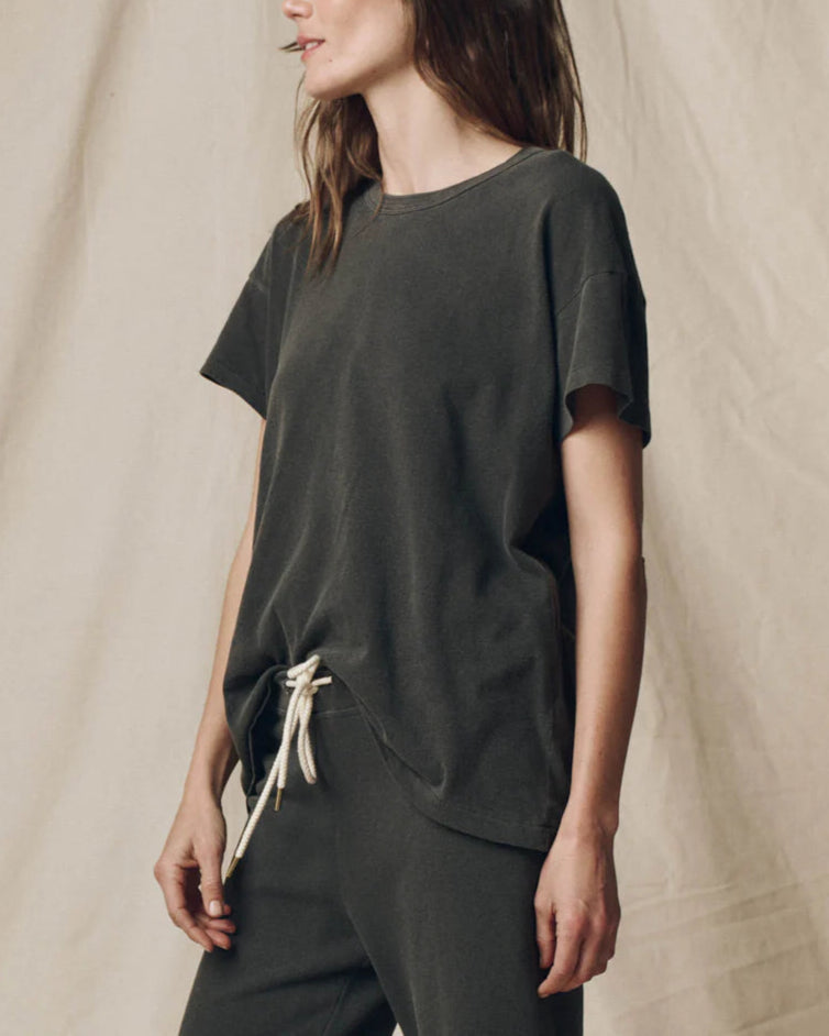 Boxy Crew Washed Black