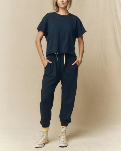Crop Tee True Navy