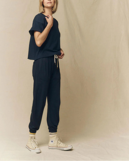 Crop Tee True Navy