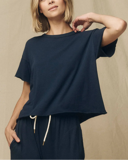 Crop Tee True Navy