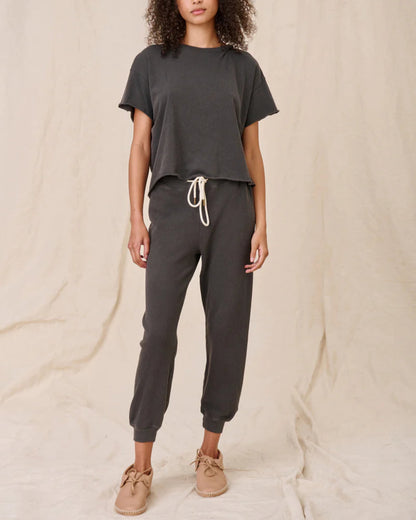 Crop Tee Washed Black
