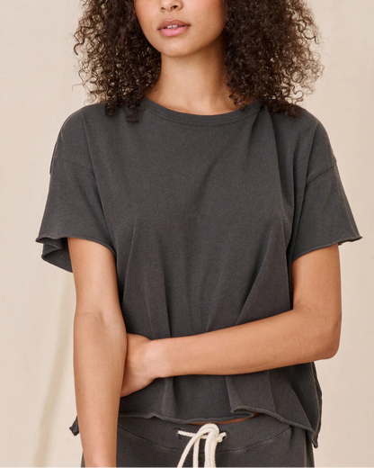 Crop Tee Washed Black