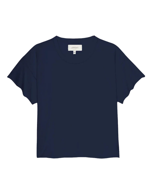 The Crop Tee True Navy