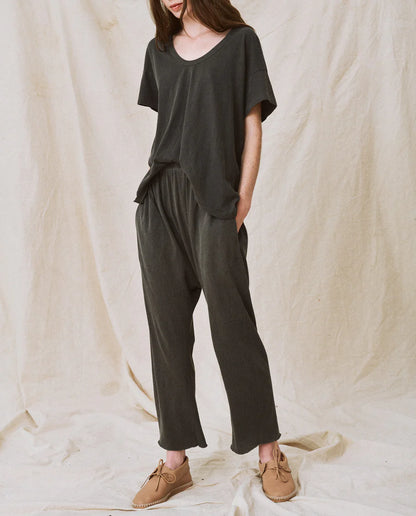 Jersey Crop Washed Black
