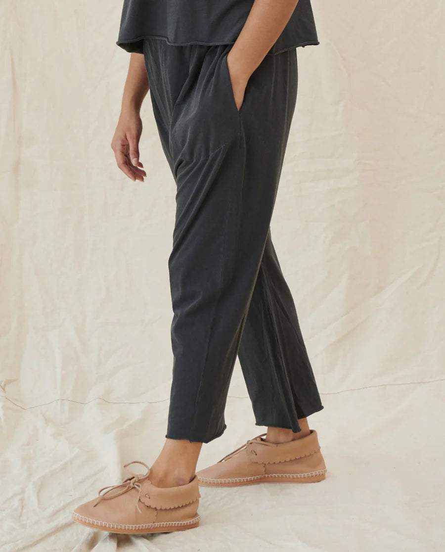 Jersey Crop Washed Black