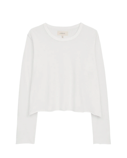 Longsleeve Crop Tee True White