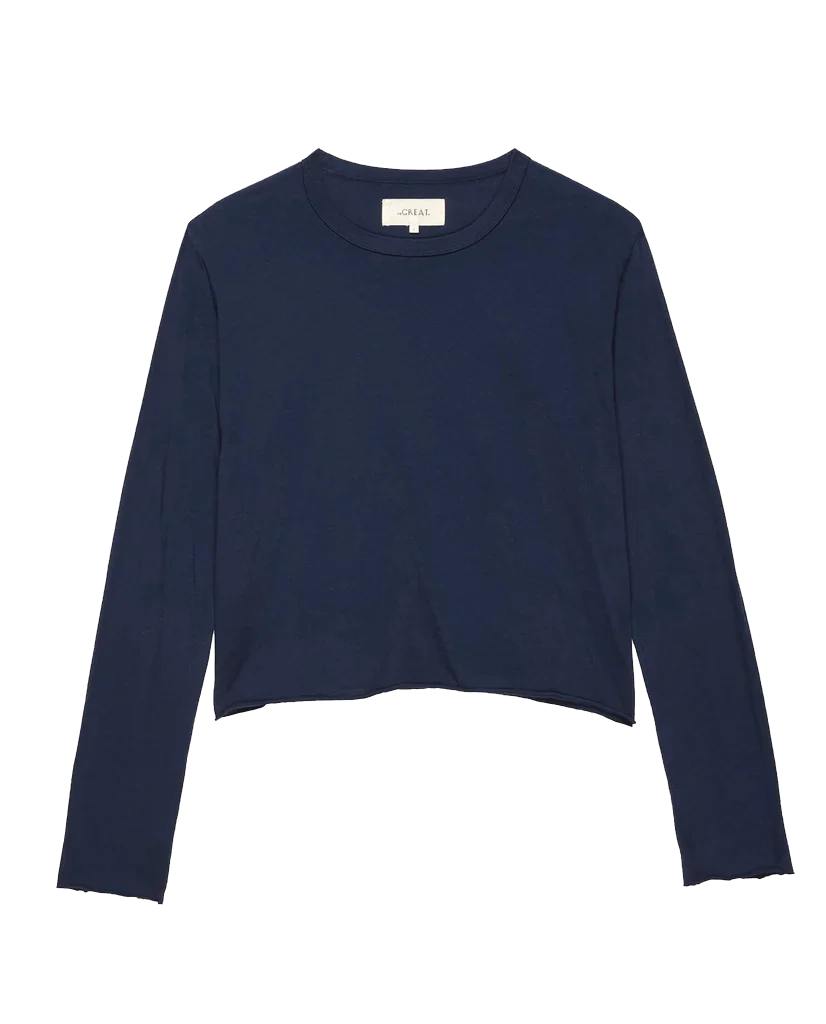 Longsleeve Crop Tee True Navy