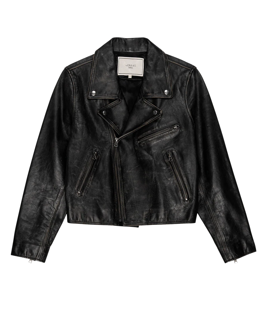 Perfect Leather Jacket Worn Black