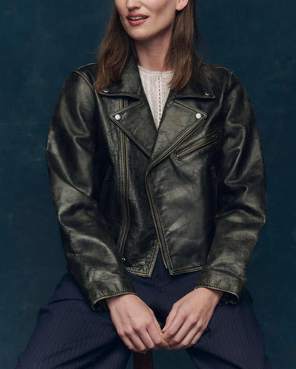 Perfect Leather Jacket Worn Black