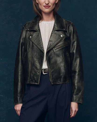 Perfect Leather Jacket Worn Black