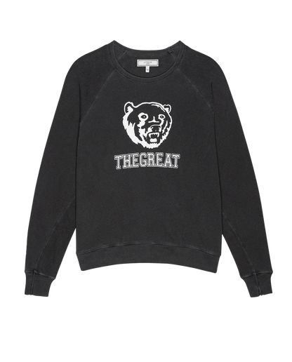 College Sweatshirt Washed Black