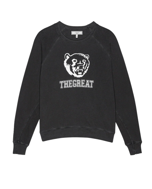 College Sweatshirt Washed Black