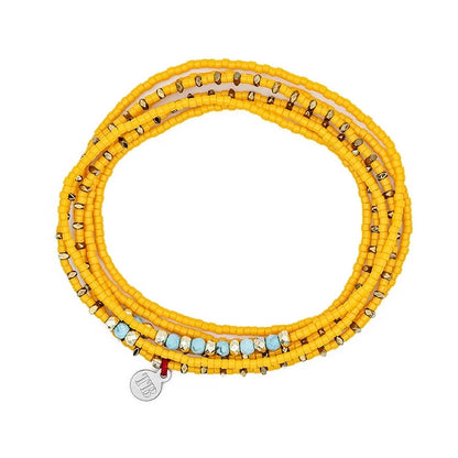 Tiya Slim 6 Abricot Necklace & Bracelet