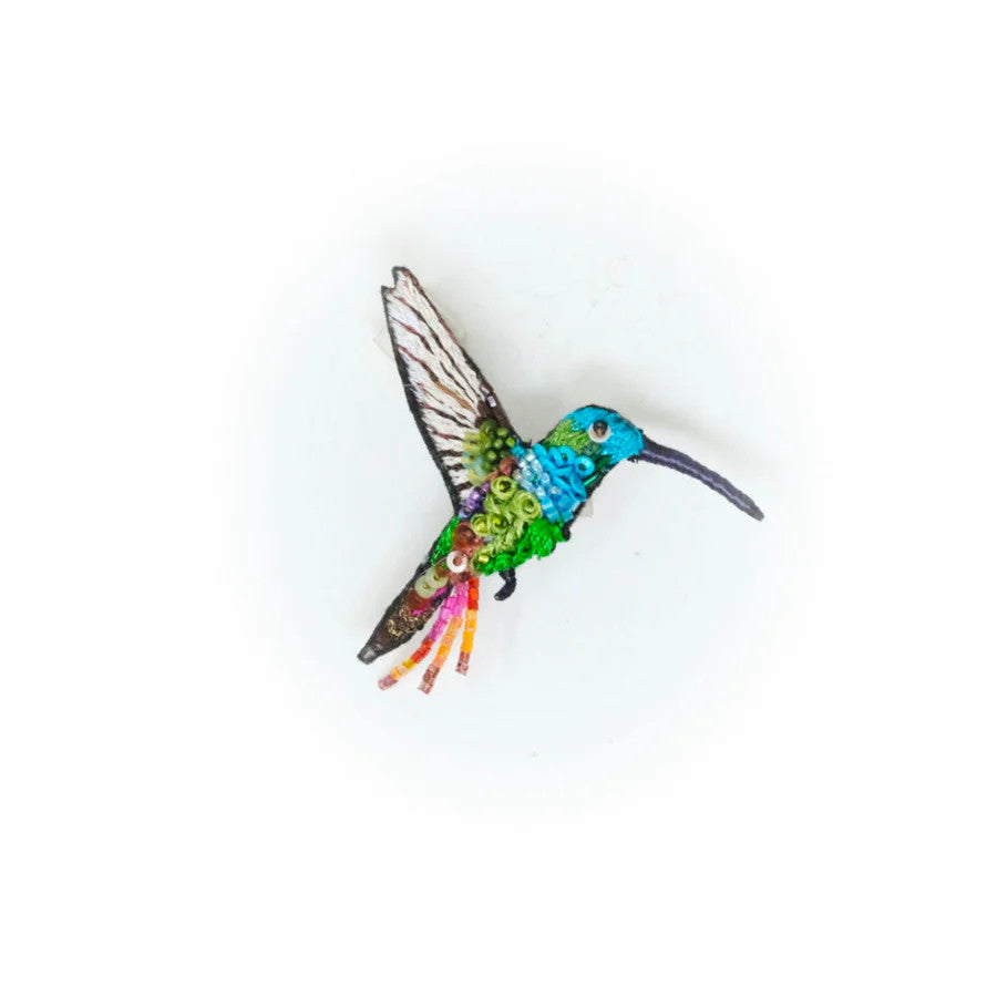 Emerald Hummingbird Brooch