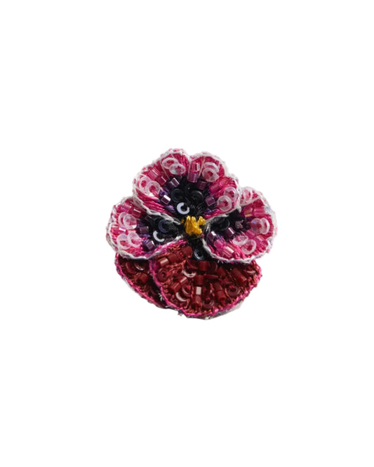 Rose Pansy Brooch